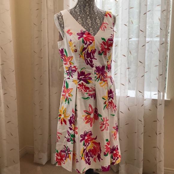 Chaps Dresses & Skirts - Chaps (Ralph Lauren) Floral Print Cotton Dress